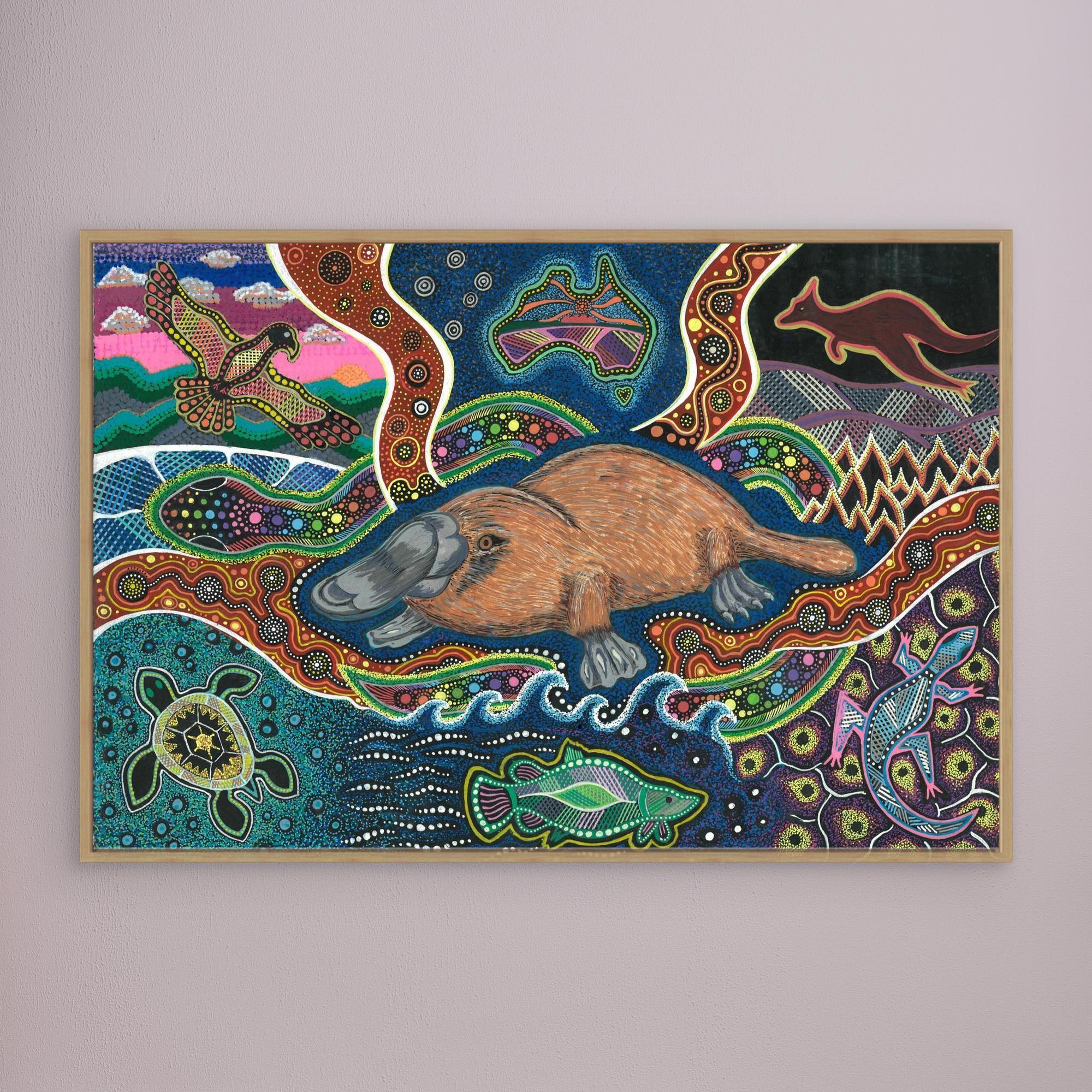 Platypus with dot art