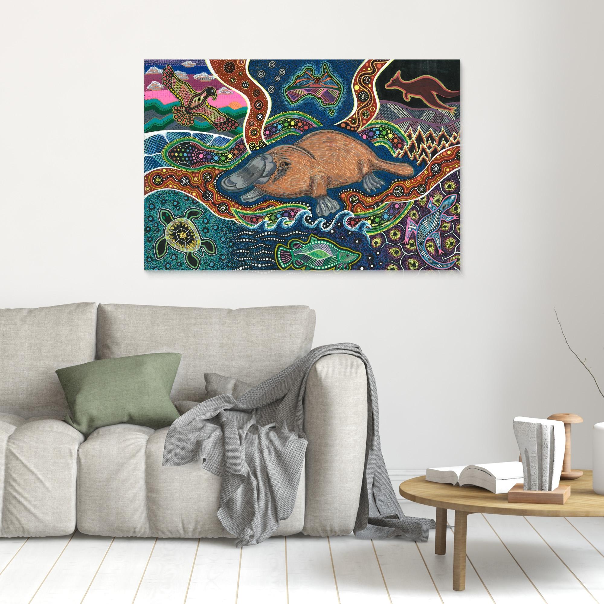 Platypus with dot art