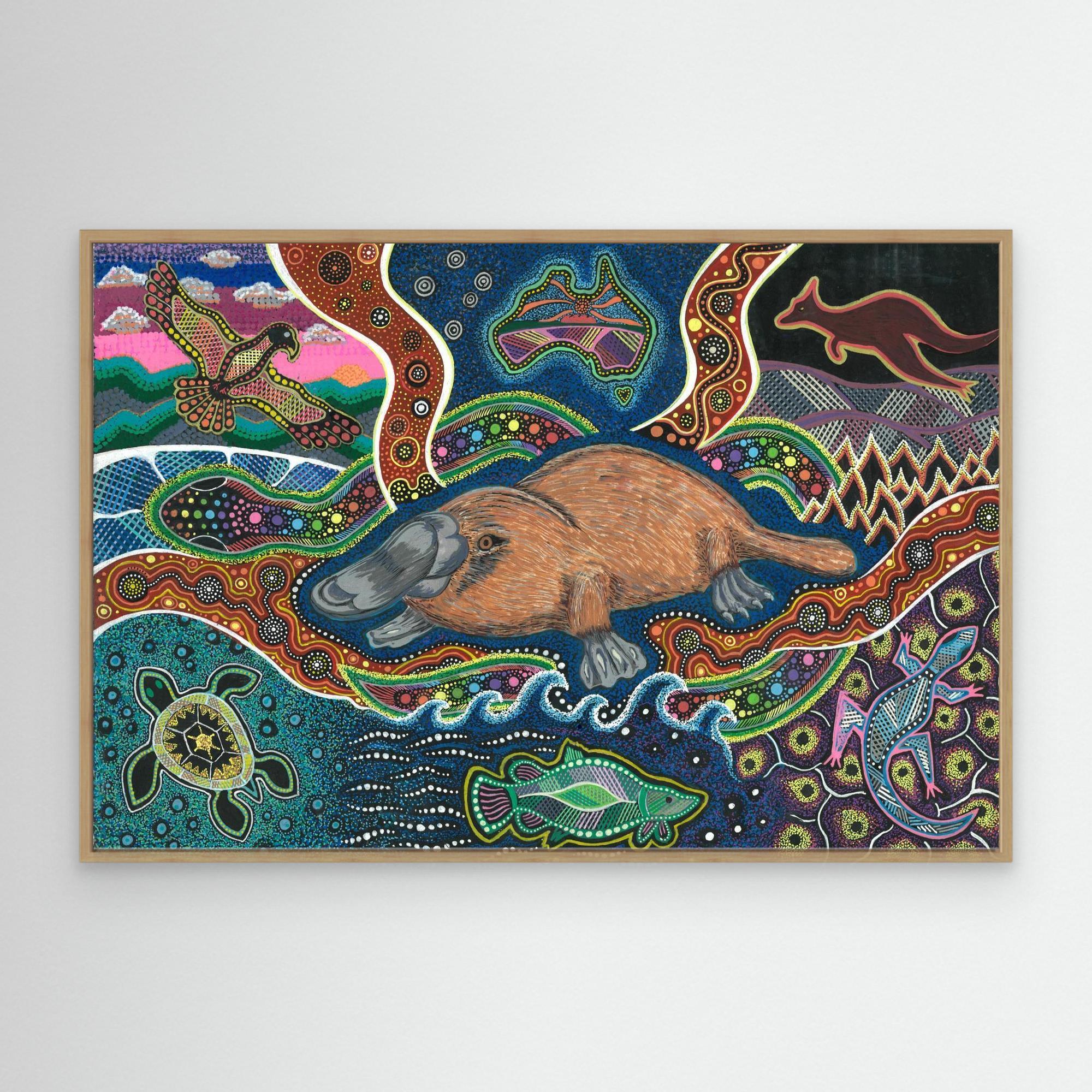 Platypus with dot art