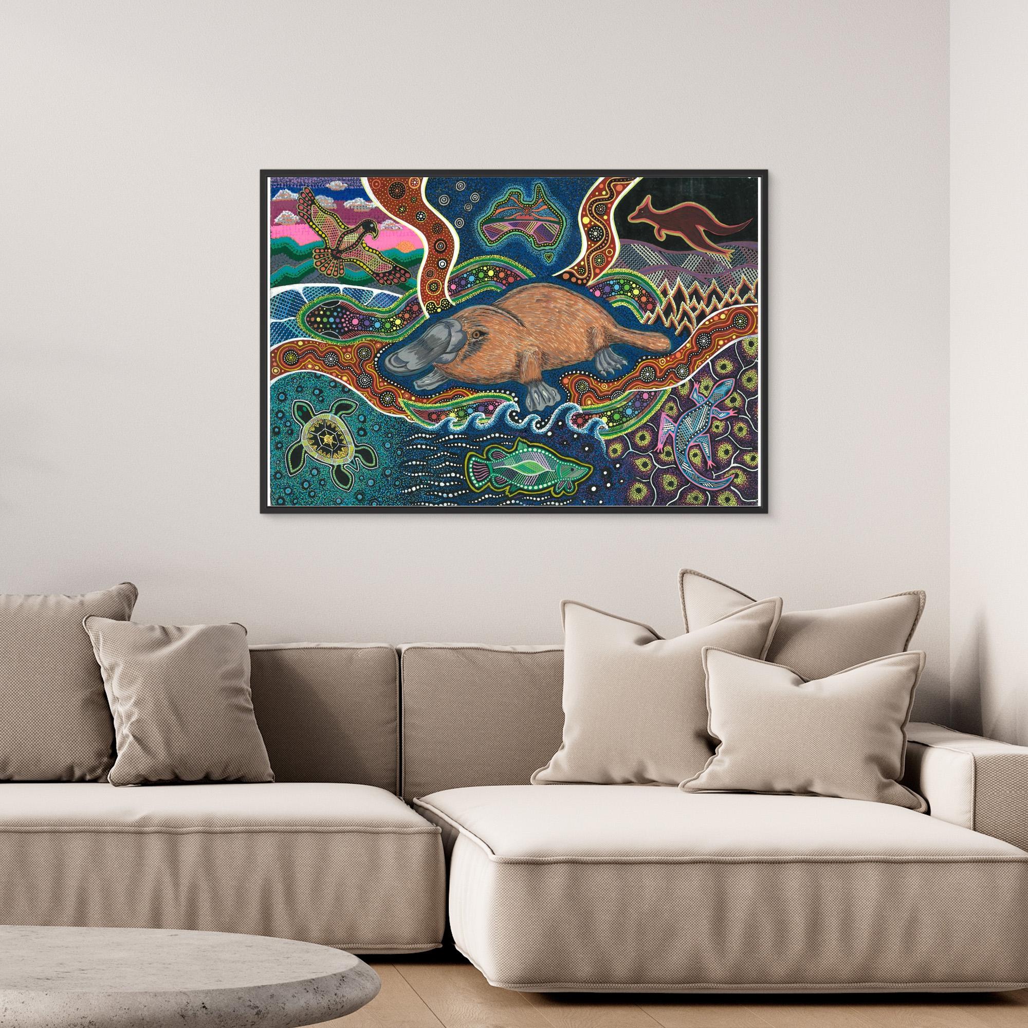 Platypus with dot art