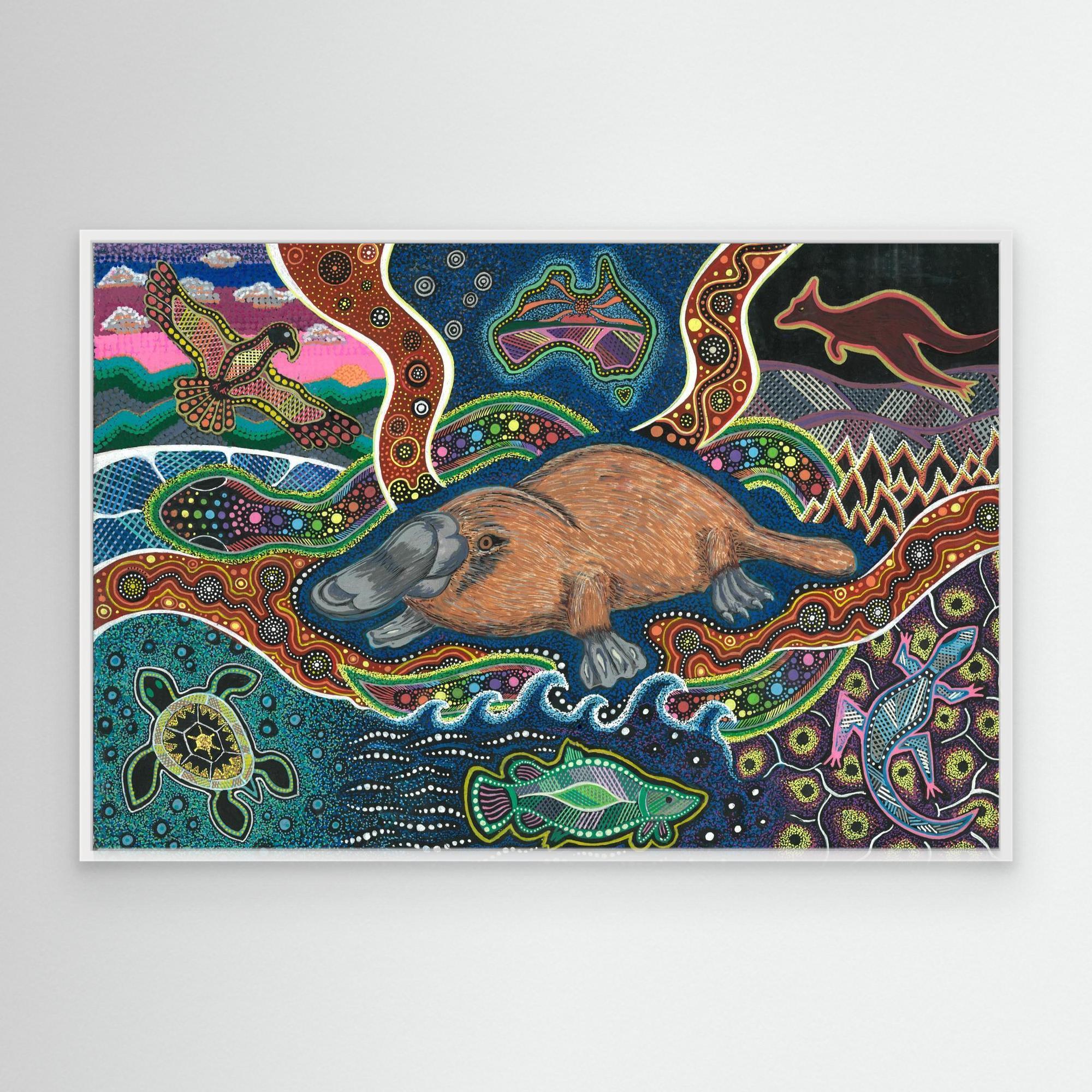 Platypus with dot art