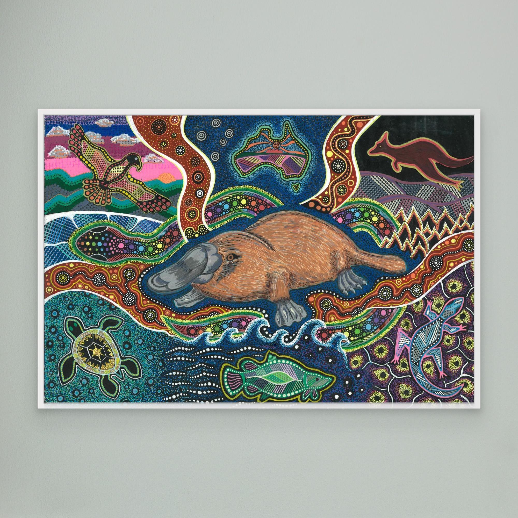 Platypus with dot art