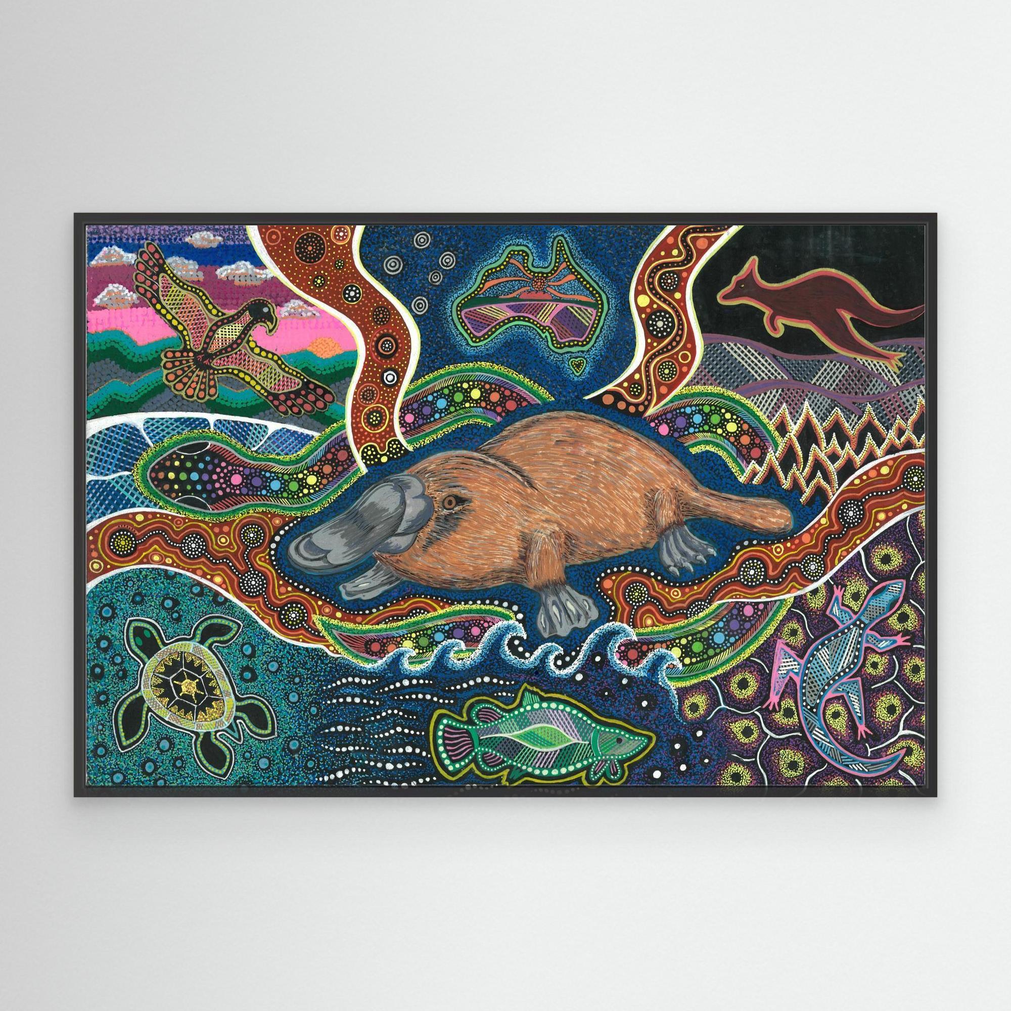 Platypus with dot art