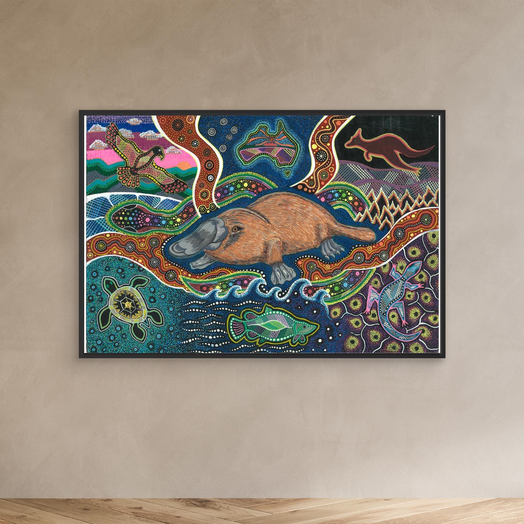 Platypus with dot art